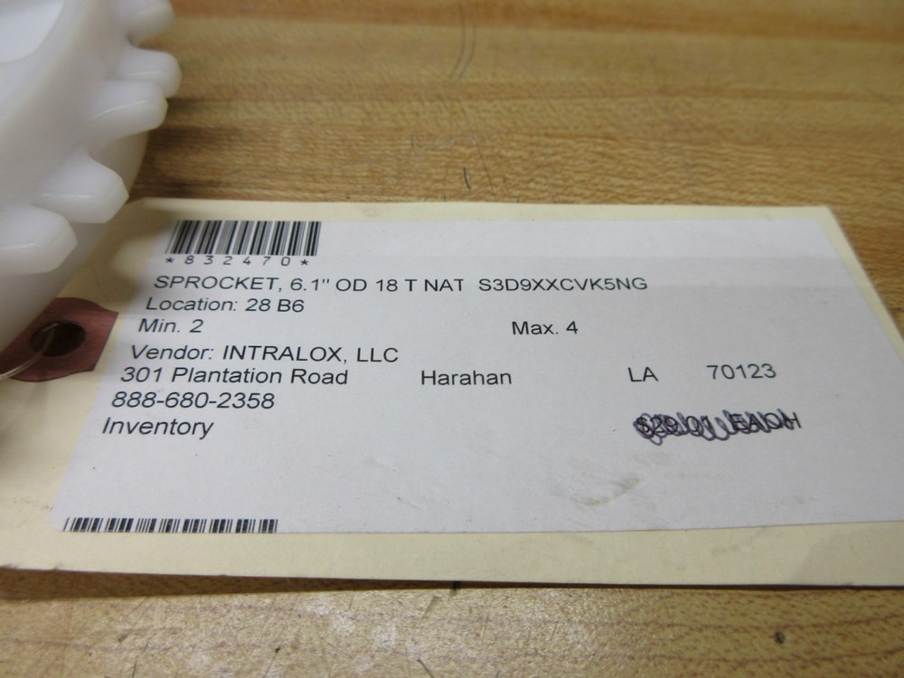 Intralox S900-61PD Sprocket S3D9XXCVK5NG