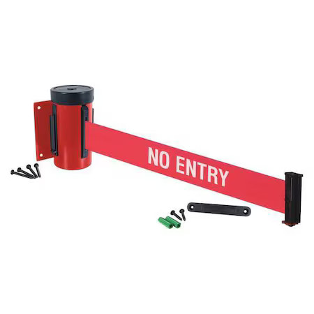 Retracta-Belt Wm700rd-Ne-Re Retractable Belt Barrier, 10 Ft., Red