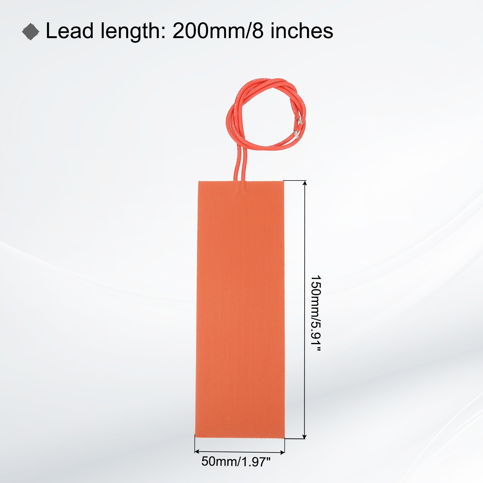2 x Silicone Heating Pad 12V 20W Heater Film Plate 150mmx50mm Heater Mat