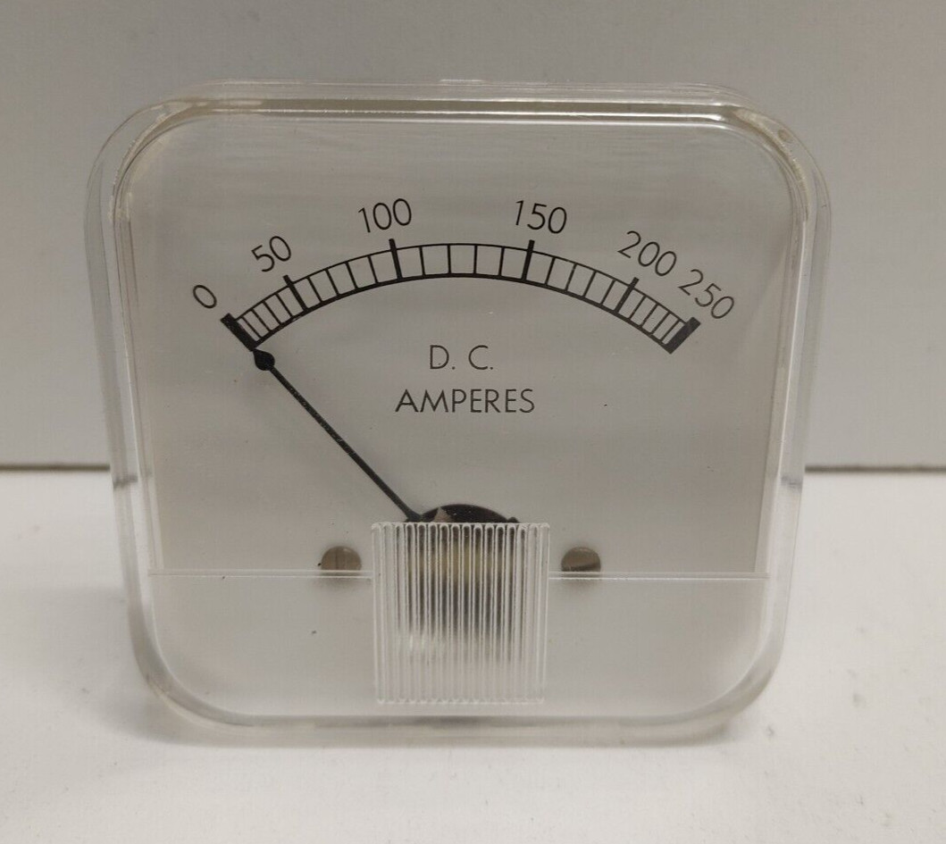 NEW OLD STOCK! EMICO 0-250 AMP 2.75″ X 2.75″ PANEL METER D-2455