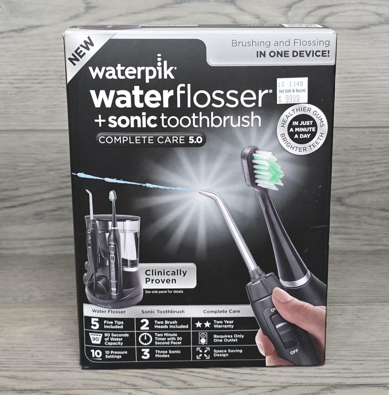 Waterpik Sonic 5.0 (WP-862W) Complete Care Water Flosser + Sonic Toothbrush