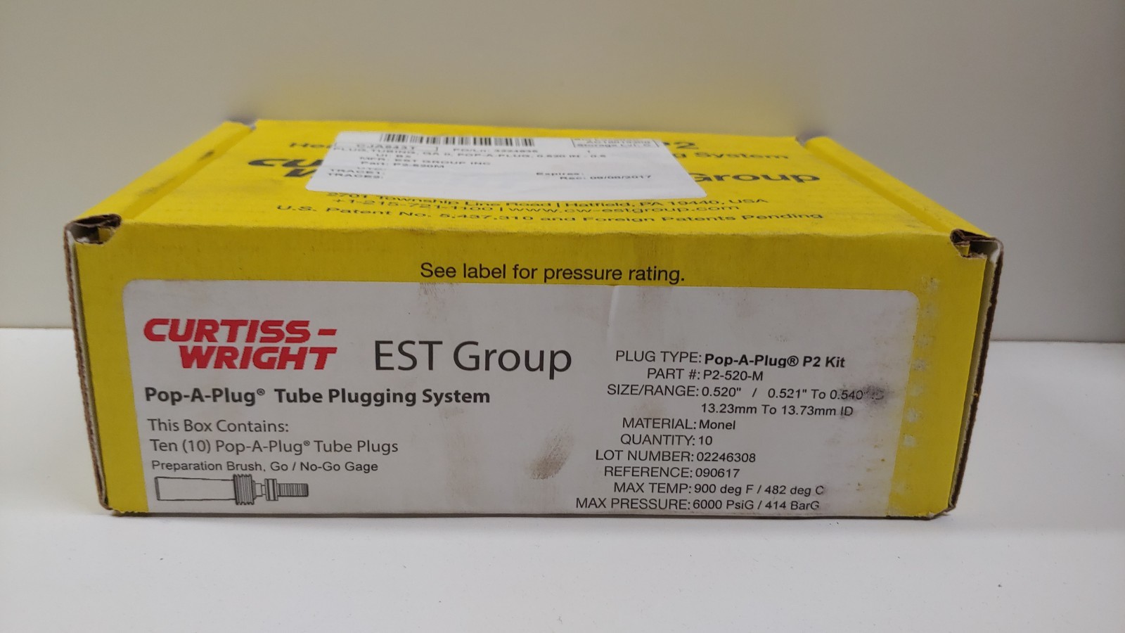SEALED NEW IN BOX! CURTIS WRIGHT (10) POP-A-PLUG P2 KIT TUBE PLUGS P2-520-M