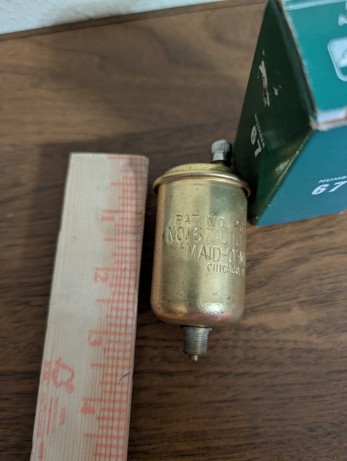 Maid O Mist Automatic Air Eliminator Auto-Vent No 67 Brass Finish 1/8″ Vtg
