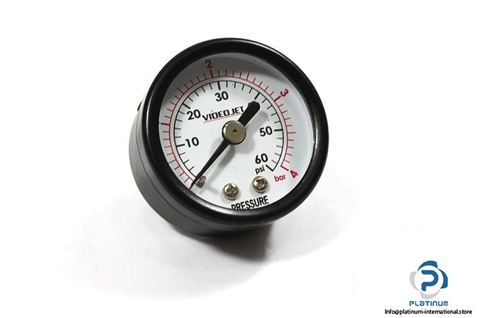 VIDEOJET 265155 PRESSURE GAUGE_Videojet 9550 spare parts_0-60 PSI_0-4 Bar_42 mm