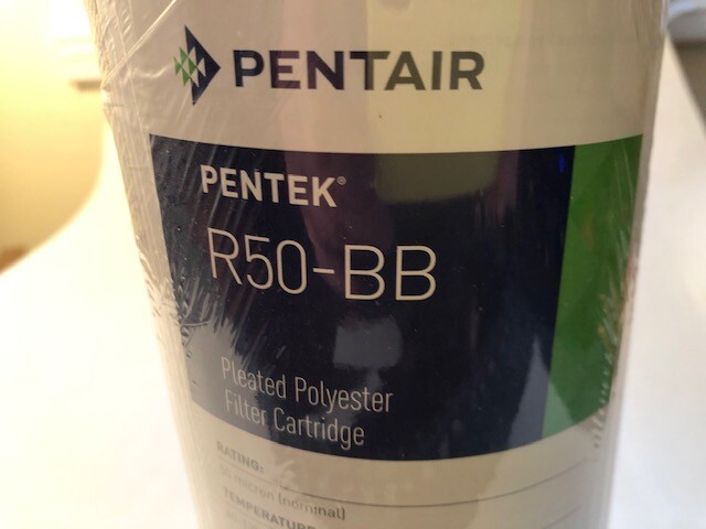 Pentair Pentek R50-BB Pleated Polyester Water Filter Cartridge