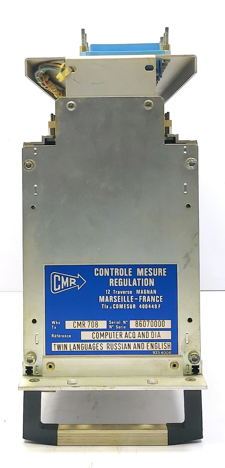 CMR Control Measure Regulation CMR708 86070000 Computer ACQ and DIA