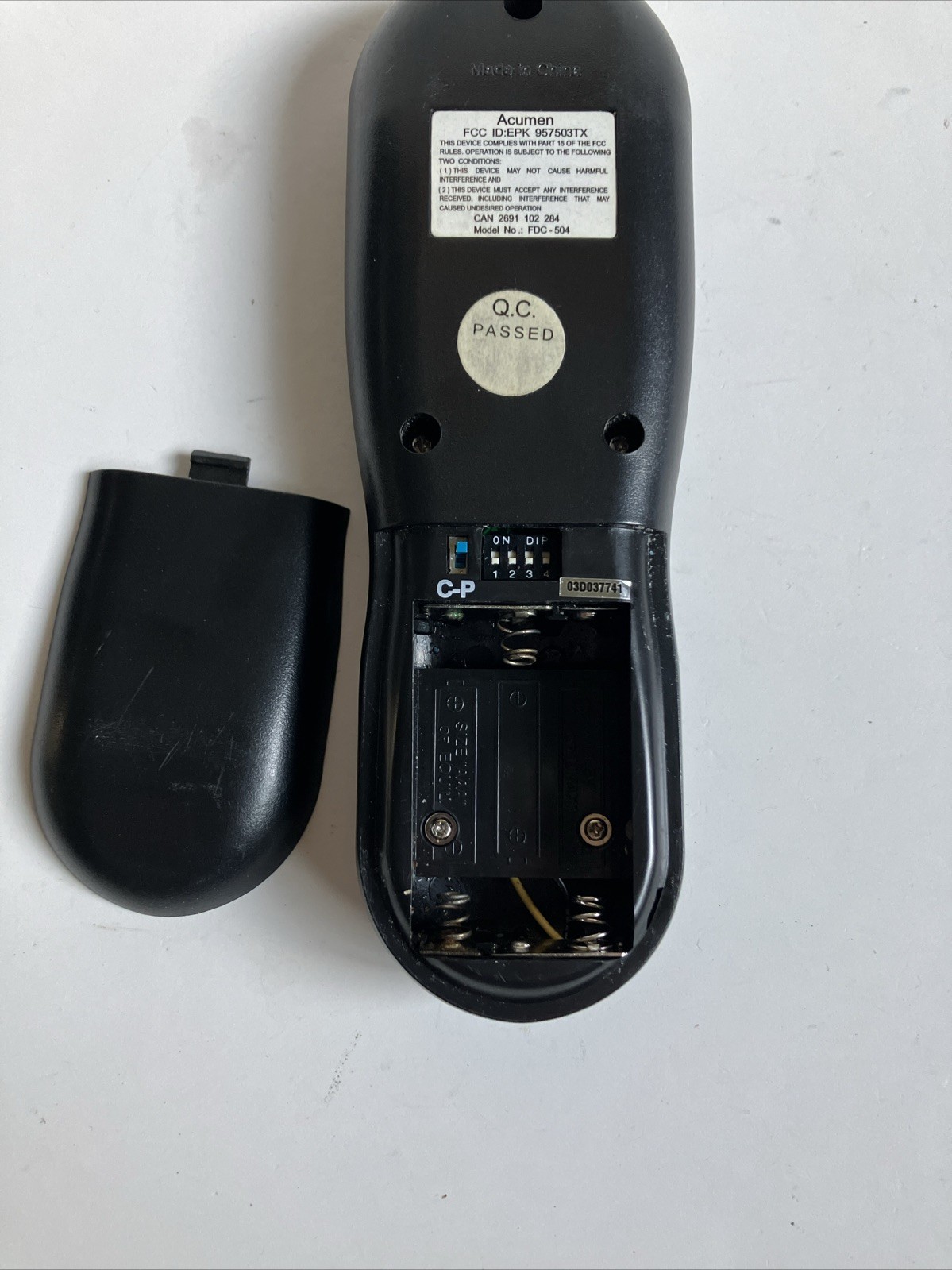 Acumen RCK-K Timer Thermostat Fireplace Remote Control Model No. FDC-504 READ