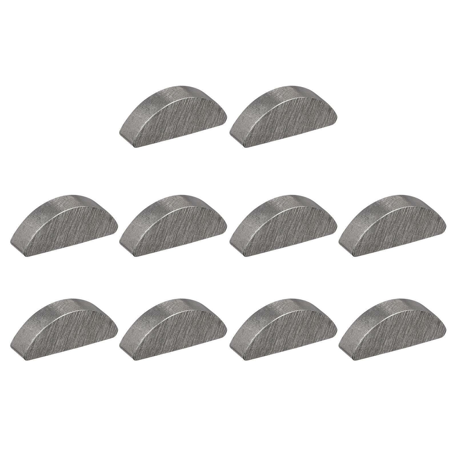 10pcs Woodruff Keys 45# Steel 13mm Length x 5mm Width x 3mm Thickness