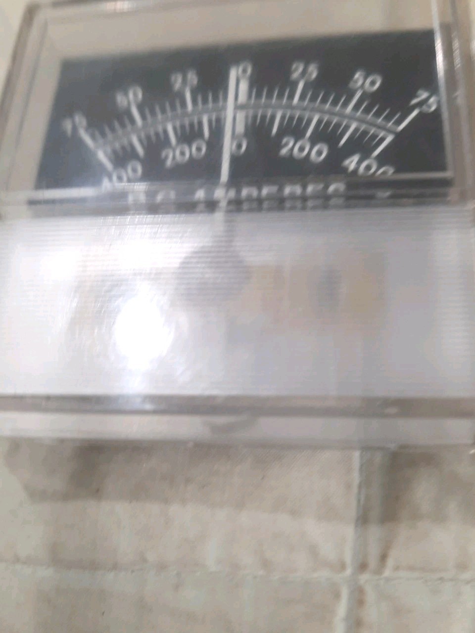 DC Ampere Meter Palm Size 400-0-400 With Bx & Instructions +Test Starter Current