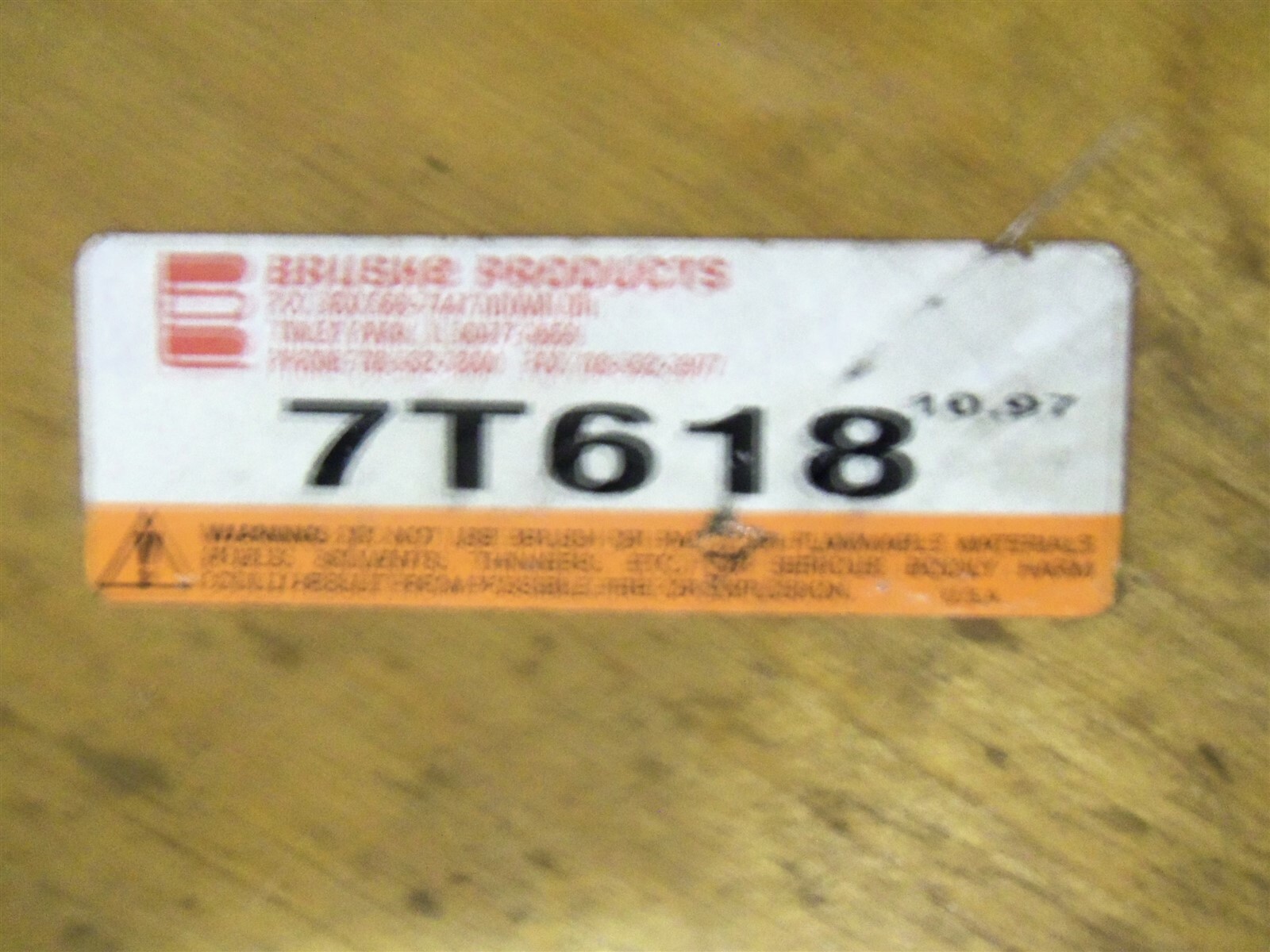 NEW Bruske 7T618 Power Sweeper Brush *FREE SHIPPING*