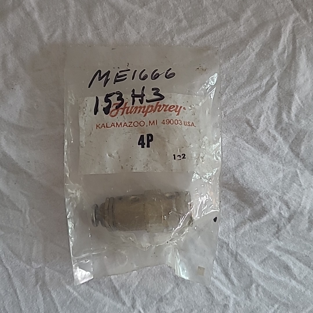 Humphrey 4P 4-Way Tac Miniature Push Button Air Valve -new-