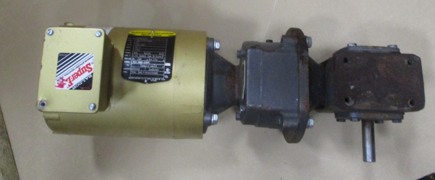 Baldor Motor and Gear Box 1750 RPM Max. Input H.P. 1.1 Ratio 5:1 A9043HM