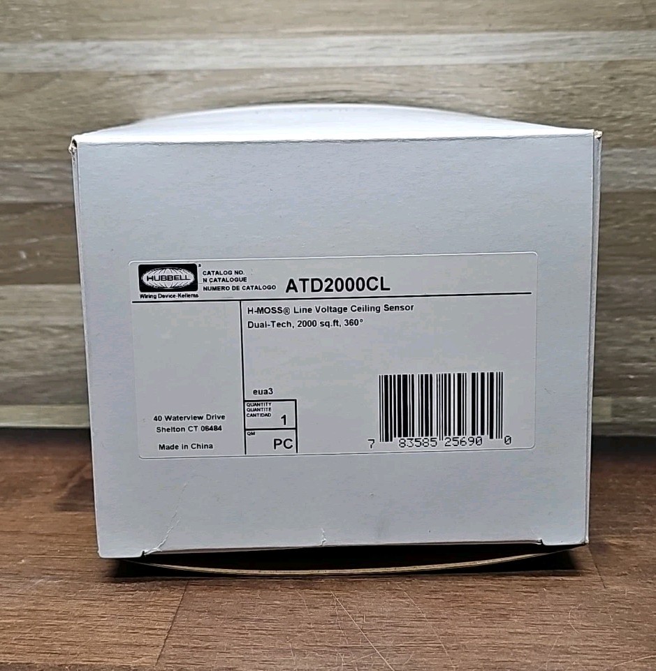 HUBBELL ATD2000CL 120-277VAC 20A NSMP Ceiling Mounted Occupancy Sensor OPEN BOX