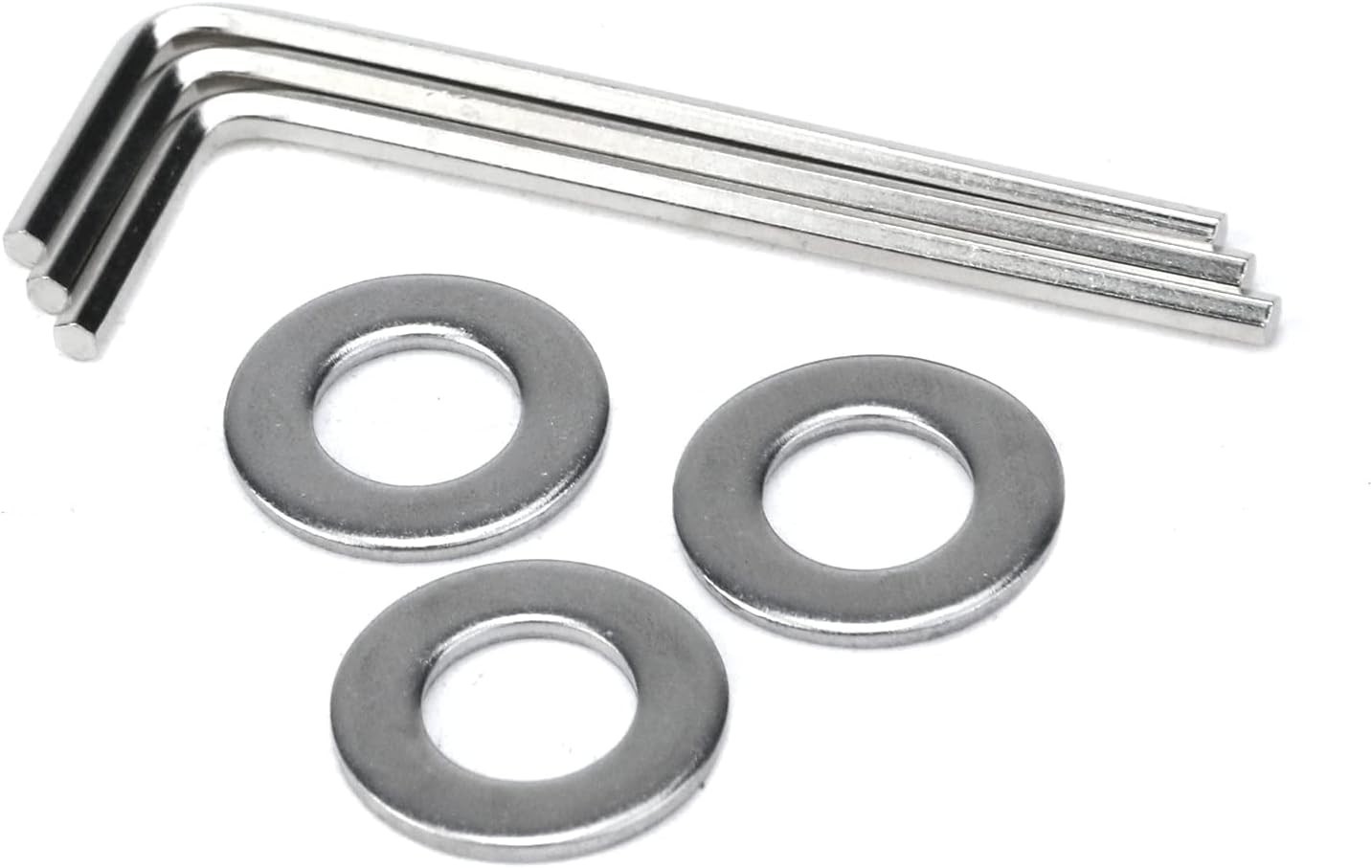 3 Pcs 1/4 Inch Stainless Steel Tripod Spike Mount Adapter 80mm