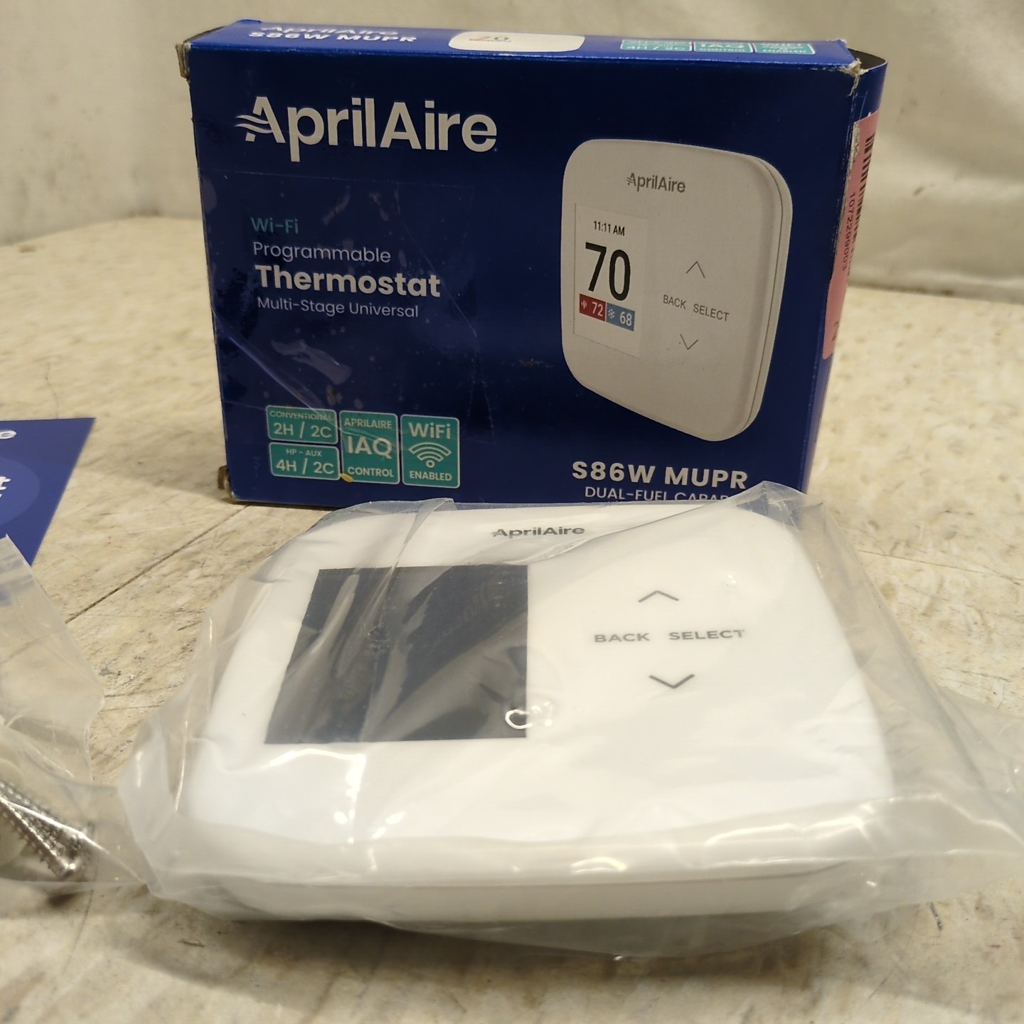 AprilAire RP-S86W MUPR Wi-Fi Thermostat Programmable 1/2″ Smart Control Energy..