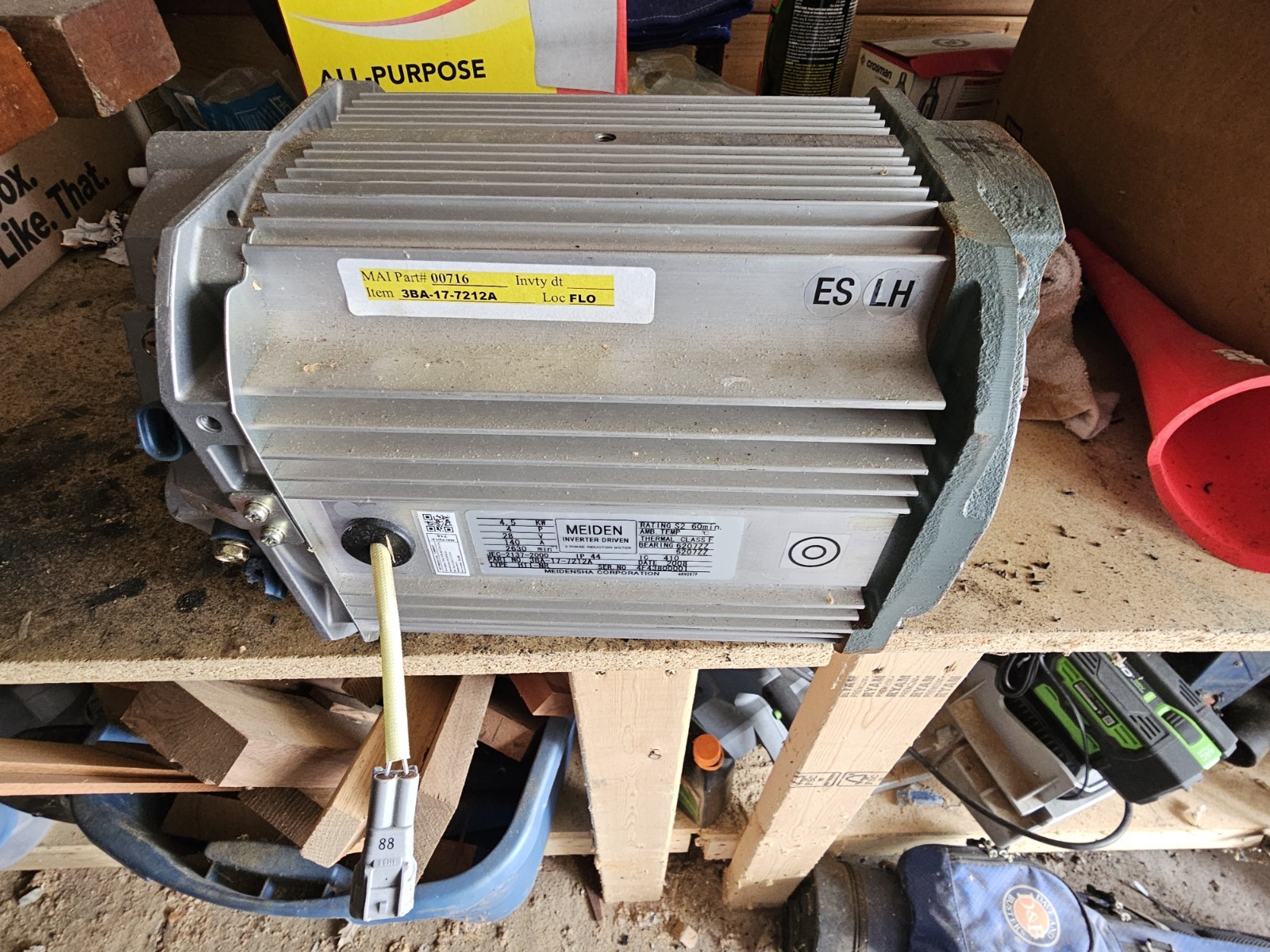 Meiden 3BA-18-7211A Inverter Driven 3HP Induction Motor 9.0kW 27V 280amp…