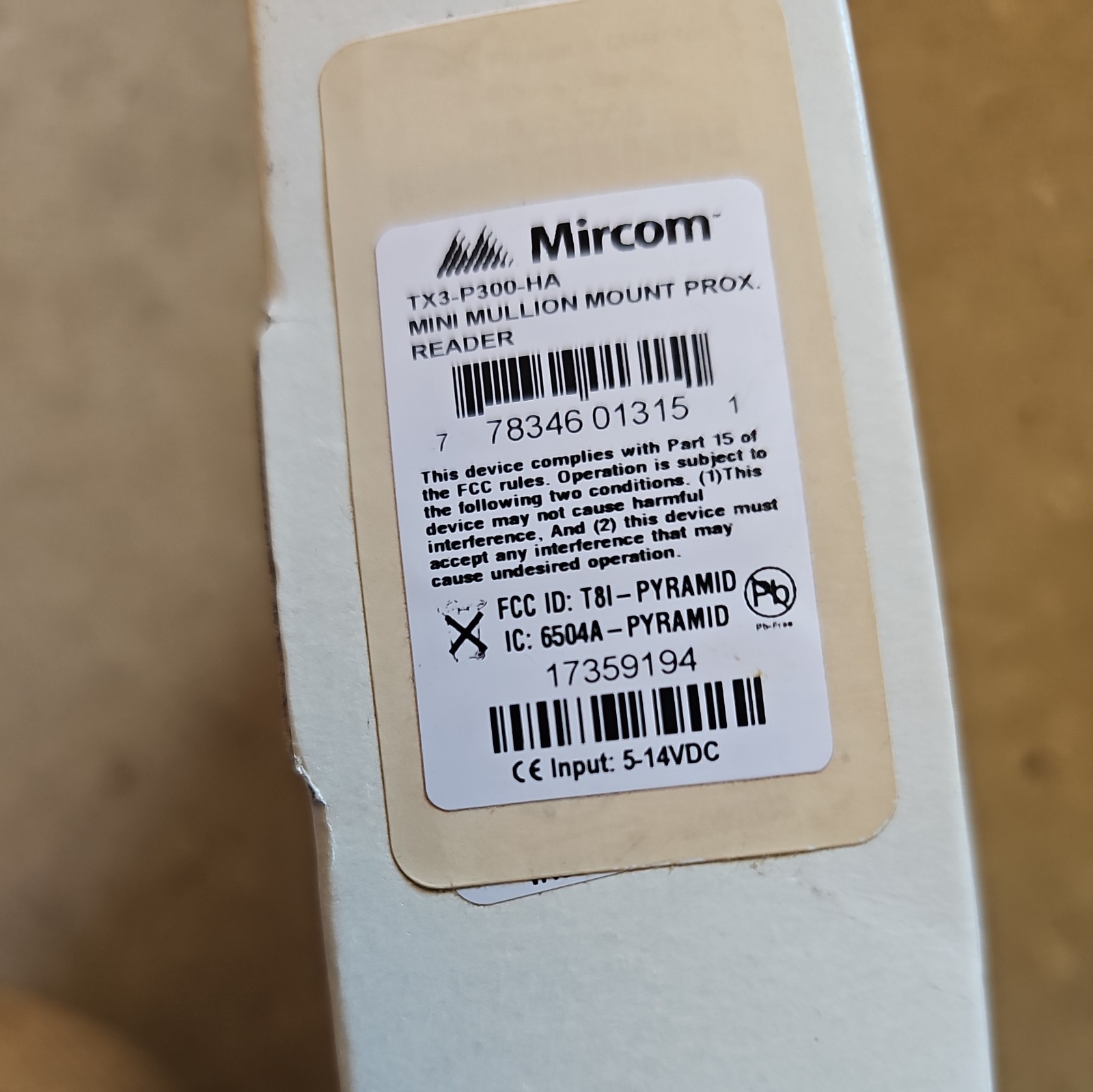 Mircom TX3-P300-HA – Mini Mount Card Reader – SAME DAY SHIPPING #67