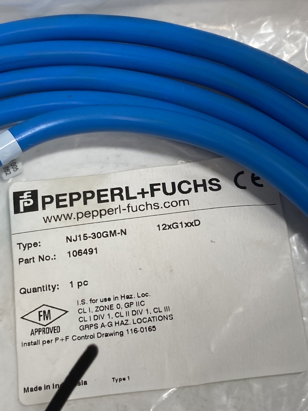 PEPPERL+FUCHS NJ15-30GM-N INDUCTIVE SENSOR (106491) 15MM SEN 5-25V NIB