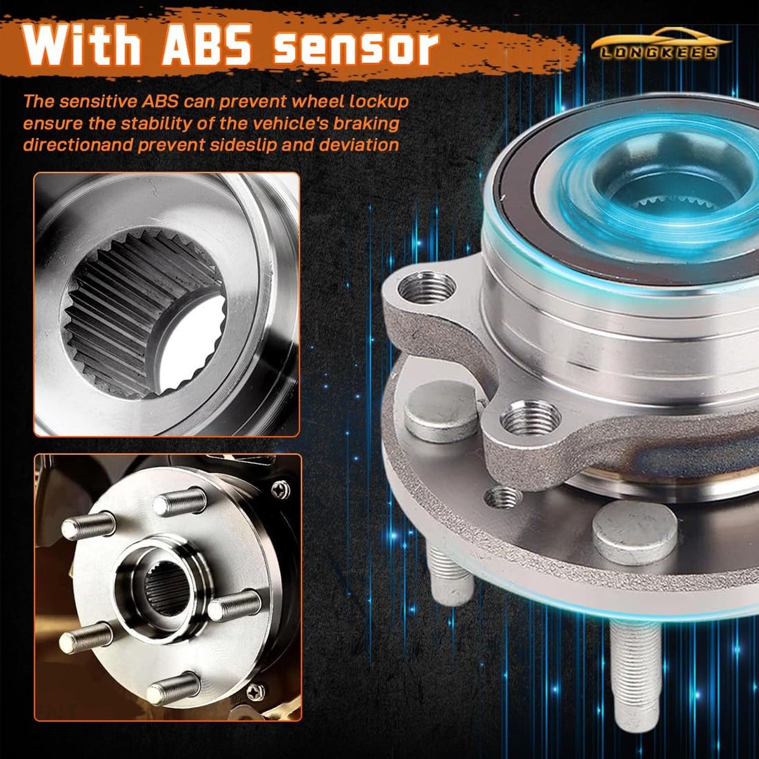 Rear Wheel Hub Assembly and Bearing FIT for 2012-2017 Toyota Camry, FIT for 2…