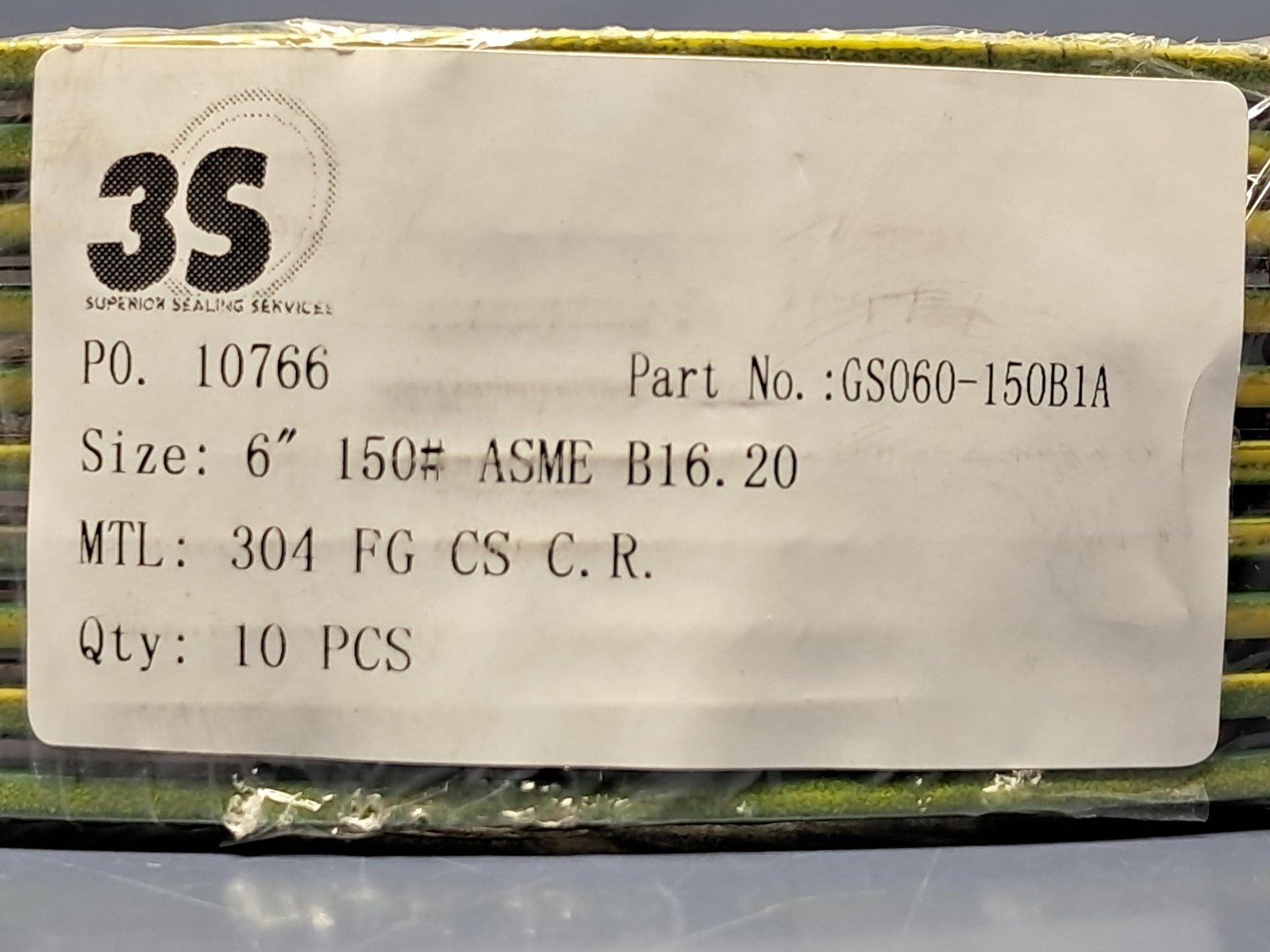 Lot of 10 Flexitallic CG – 6″ 150# 304/FG/CS Spiral Wound Gasket