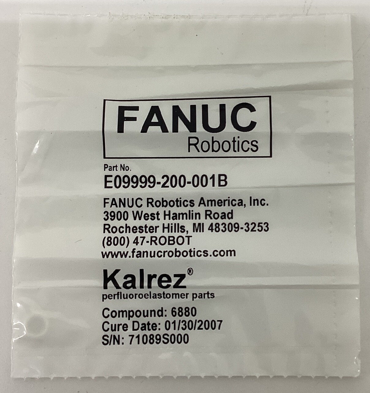 Fanuc E09999-200-001B Kalrez O-Ring
