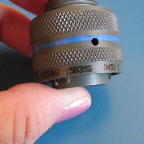 1X AERO MS27467T15B35S 37 Position Circular Connector Plug Female