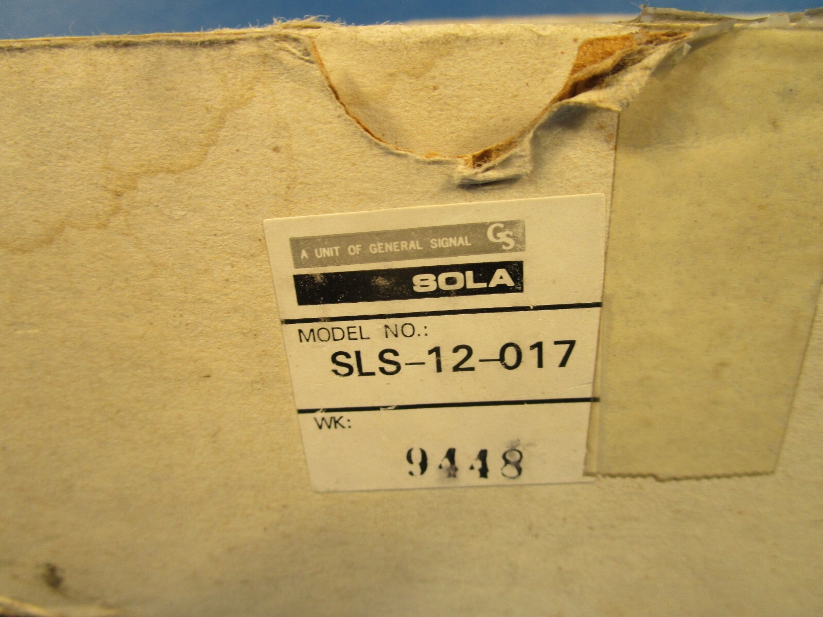 SOLA SLS 12-017, Power Supply