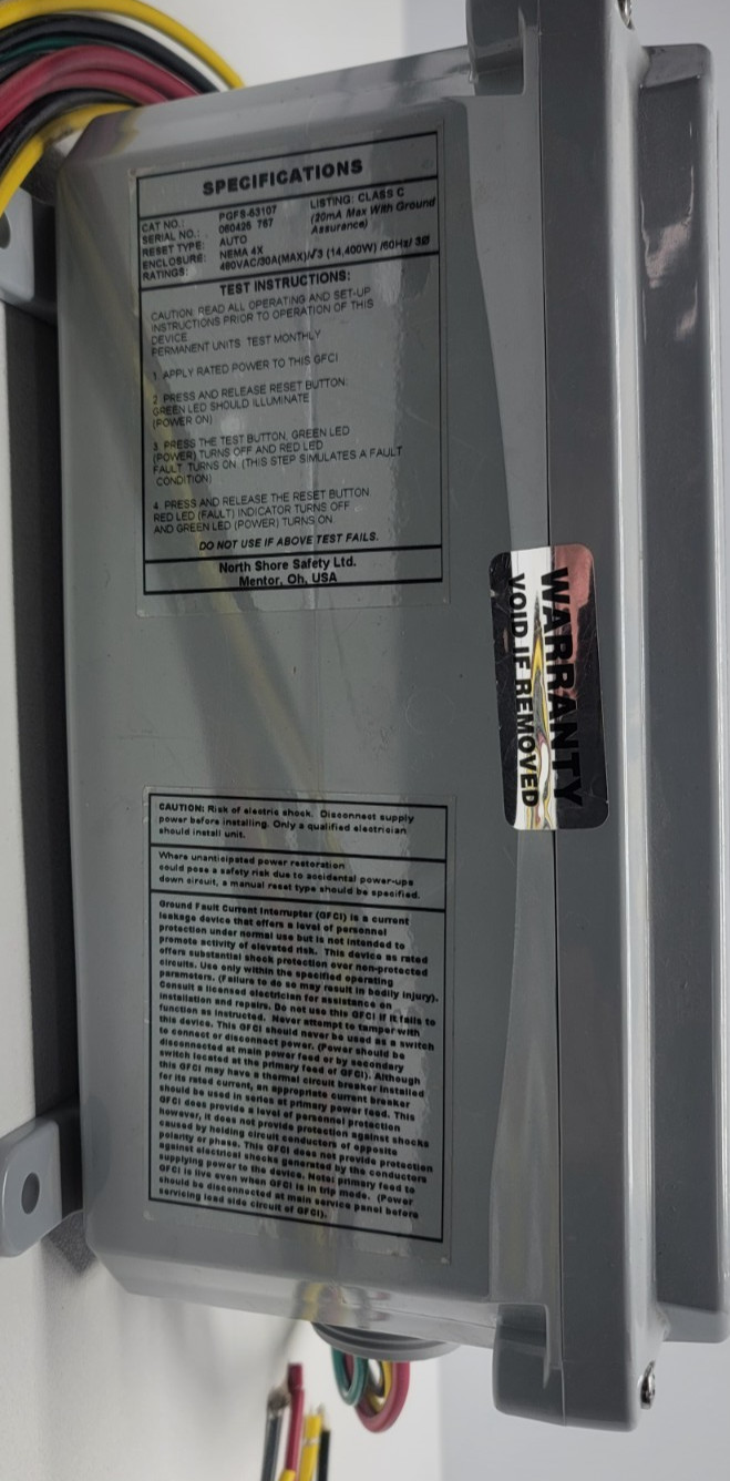 North Shore Safety LineGard PGFS-53107 Class C NEMA 4X 480VAC/30A