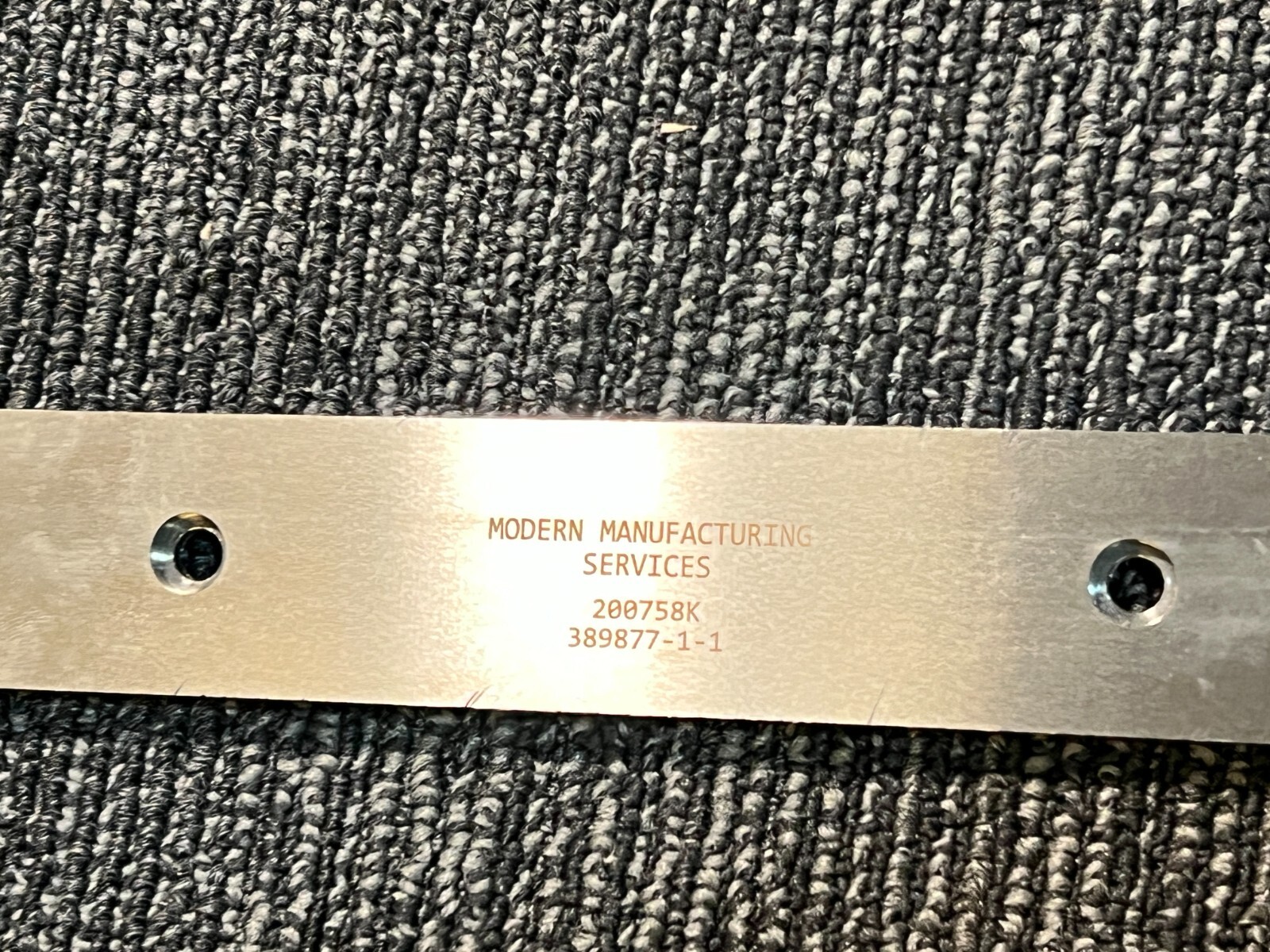Modern Manufacturing Services Steel Rail Heavy Duty Silver 200758K 389877-1-1