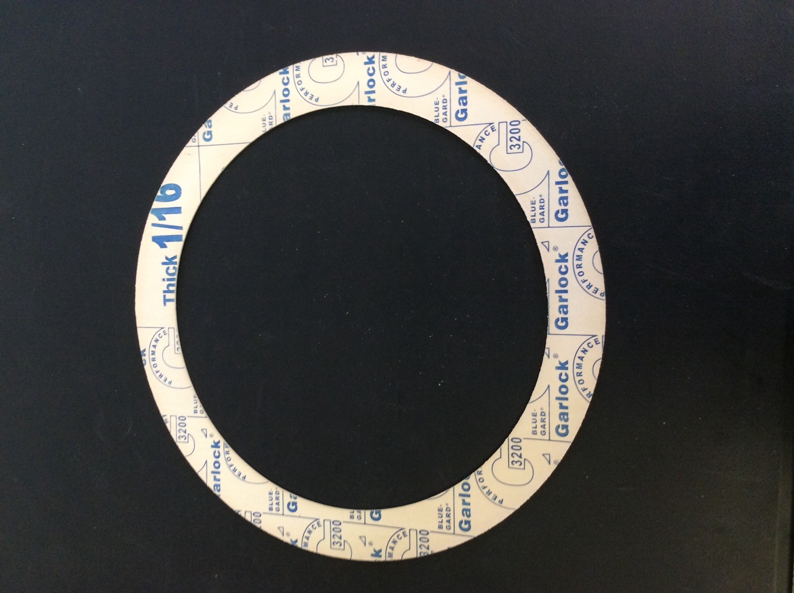 Garlock Gasket 3200 Ring 10 inch, 1/16 inch X 10 3/4 in X 13 3/8 in.