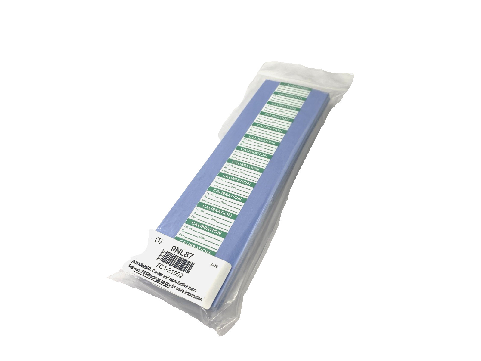 Stranco Inc TC1-21002 Calibration Label 1″ x 1/2″ Green/White Polyester 350-PACK