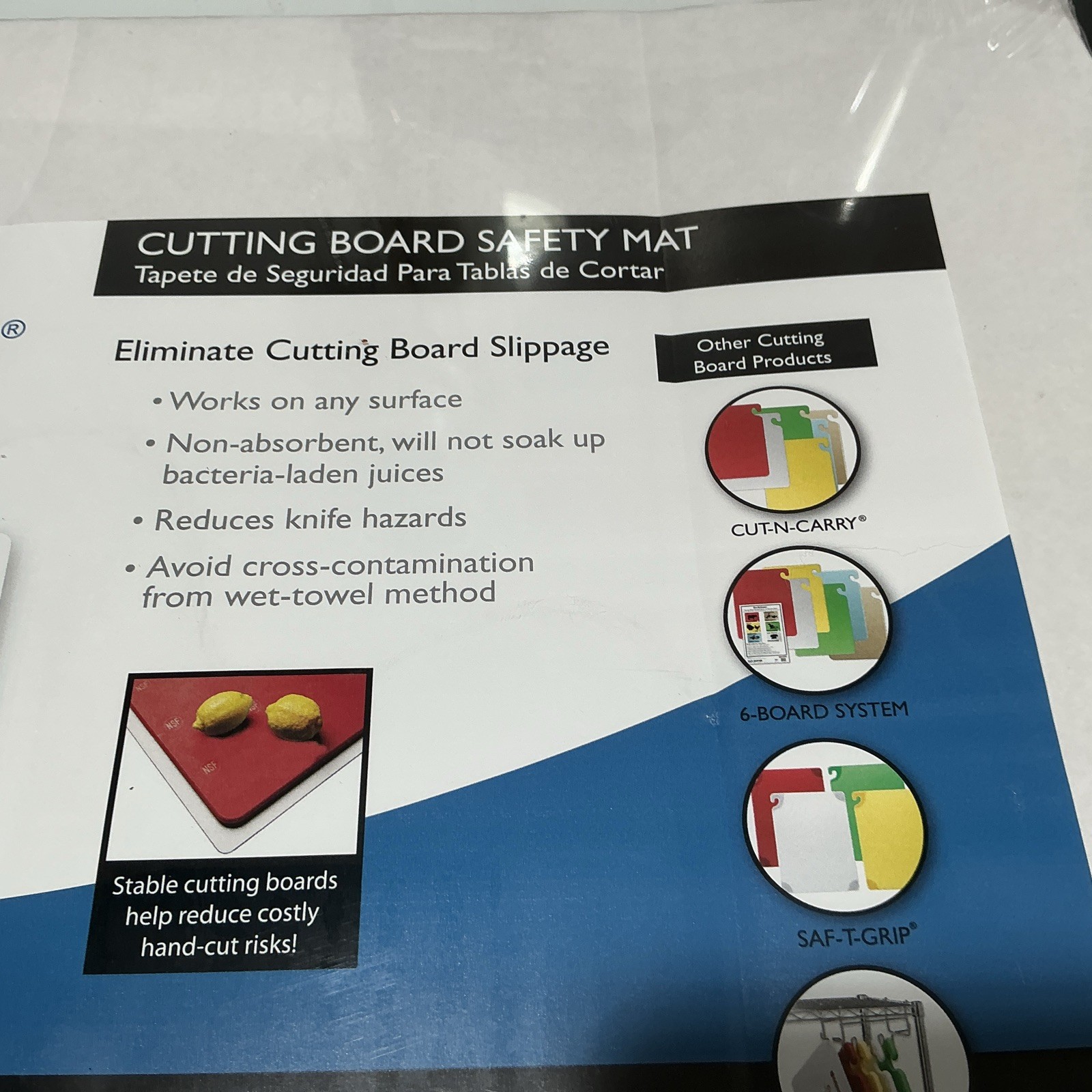 San Jamar Saf-T-Grip 13×18 Board-Mate for Cutting Boards (Qty 4)