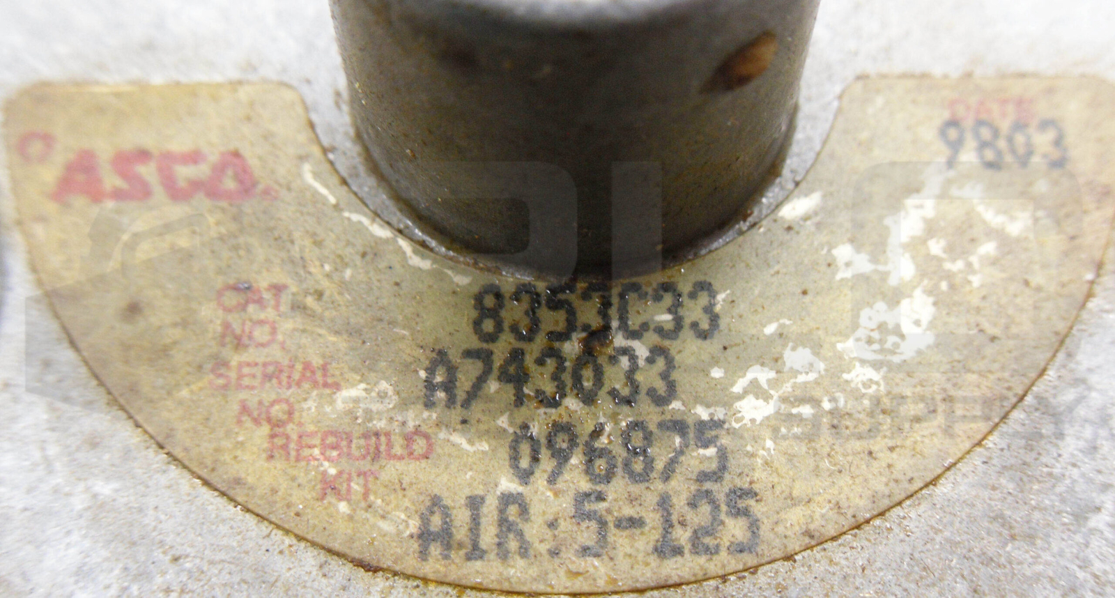 ASCO 8353C033 DIAPHRAGM VALVE 5-125PSI