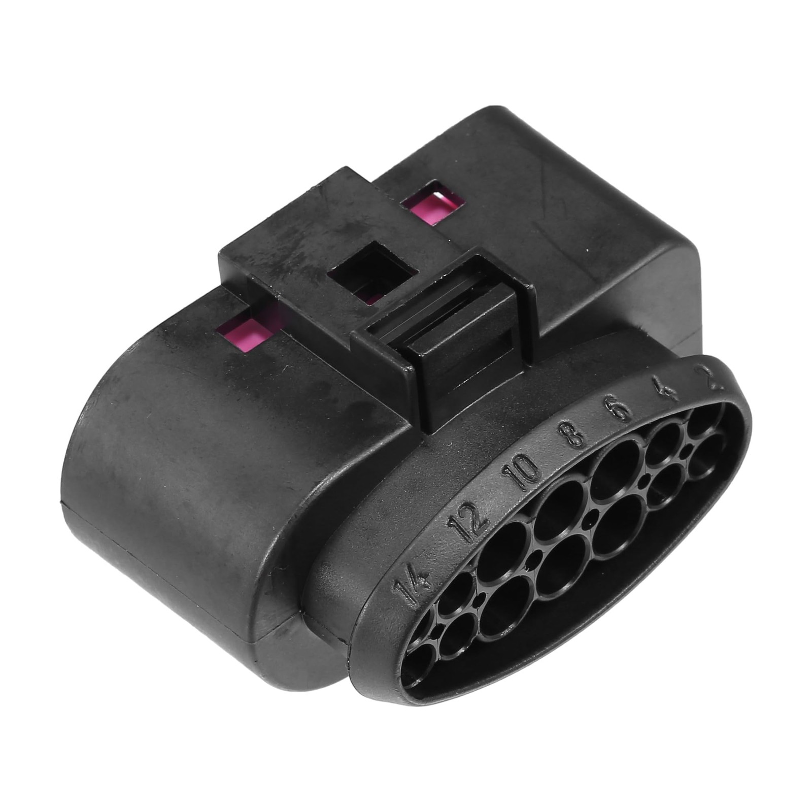 uxcell 1 Set No.1J0973737A Headlight 14 Pin Plug 1.85″x0.98″x1.26″, Black
