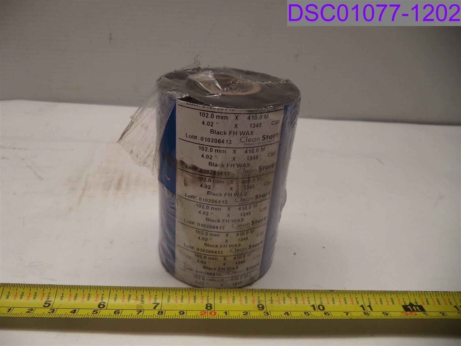 Clean Start Black FH Wax/Resin 102mm x 410m Printhead Cleaner Ribbon