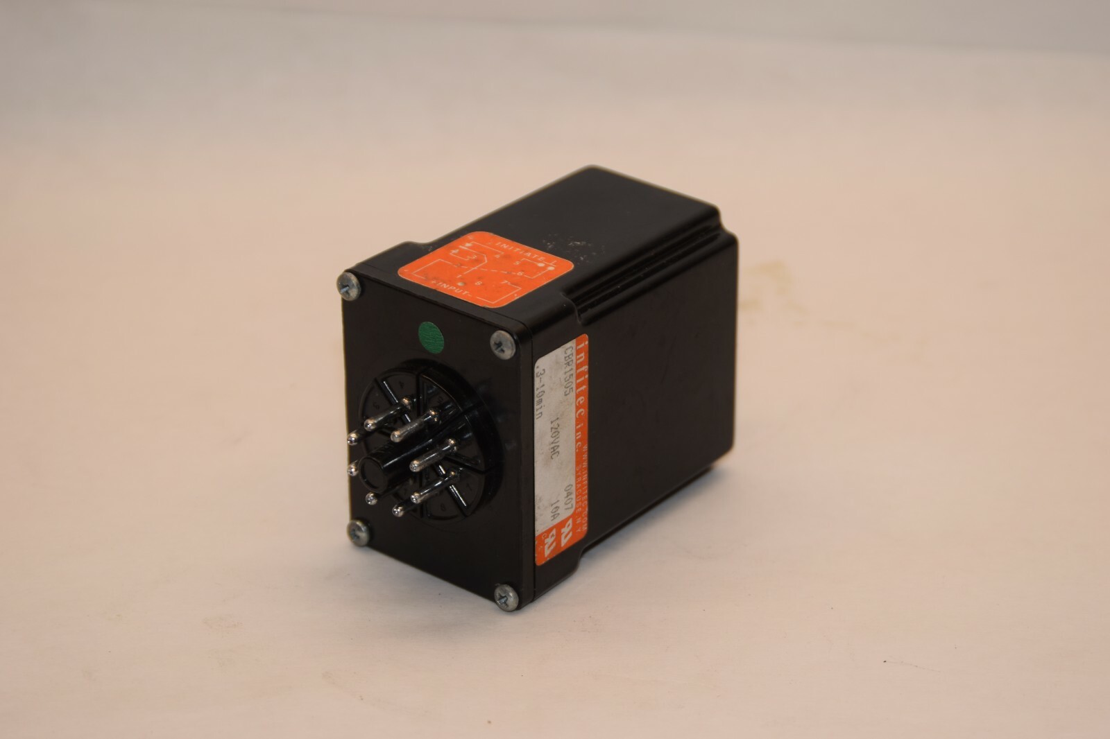 (NEW) INFITEC INC. CBR1505 120Vac .3-10min 10A Timer