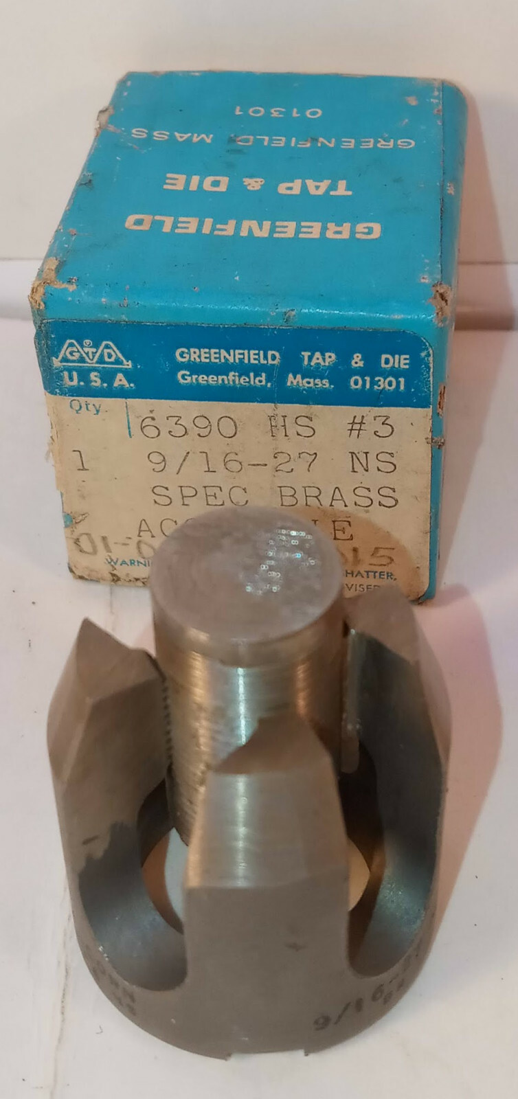 1 NEW GREENFIELD TAP & DIE 9/16-27 NS ACORN DIE NIB ***MAKE OFFER***
