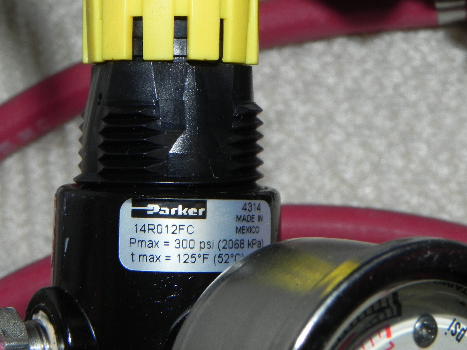 Valuflex GS 1/4″ Hose Hypro 30 PSI Gauge/Mastercraft Air gun/Parker 14R012FC=300