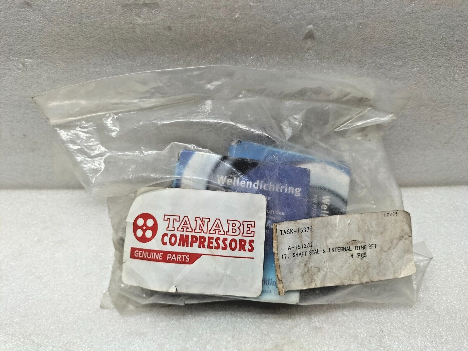 TANABE CPMPRESSOR A-151232 SHAFT SEAL & INTERNAL RING SET