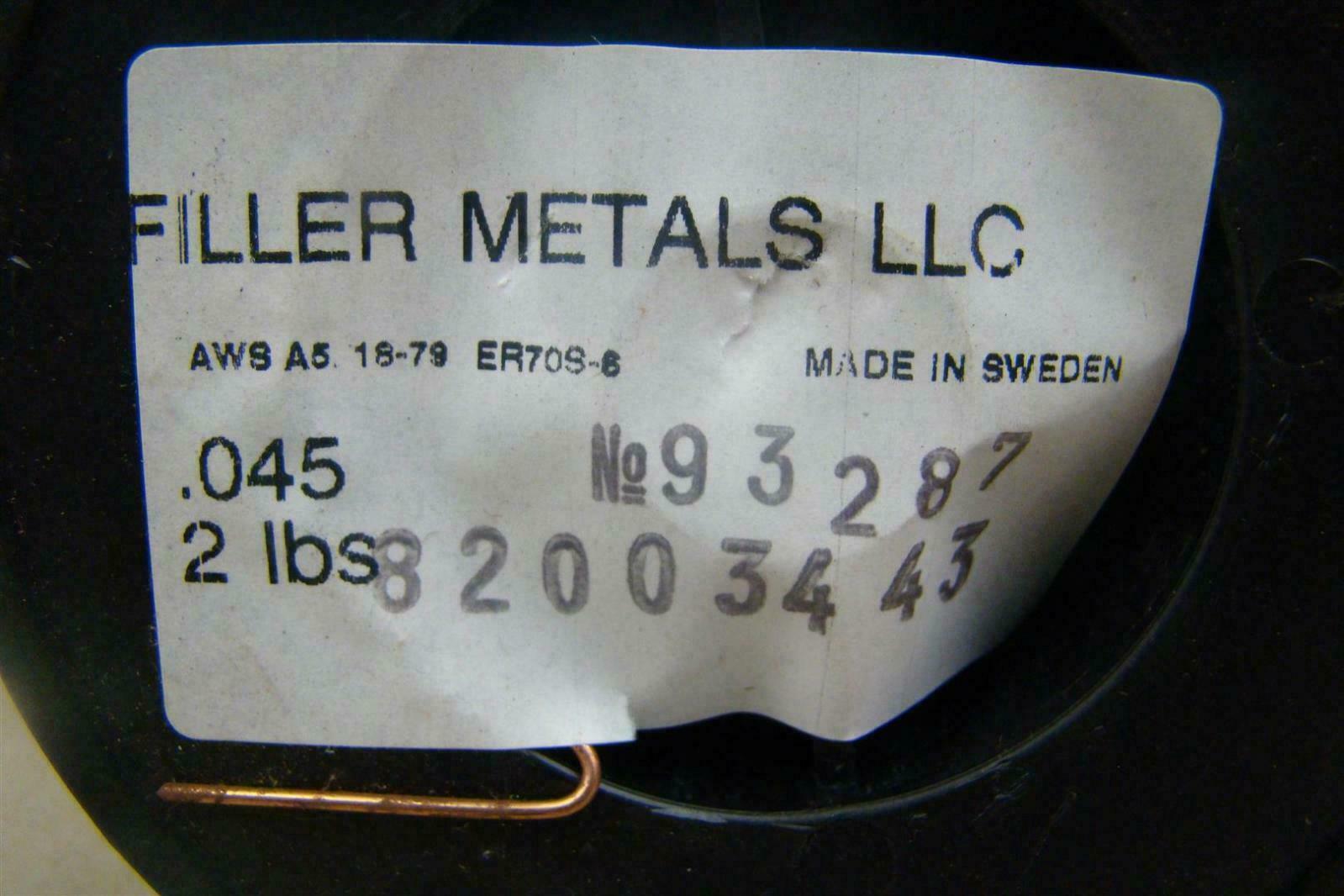 Filler Metals LLC .045, AWS A5 18-79 Welding Wire , ER70S-6