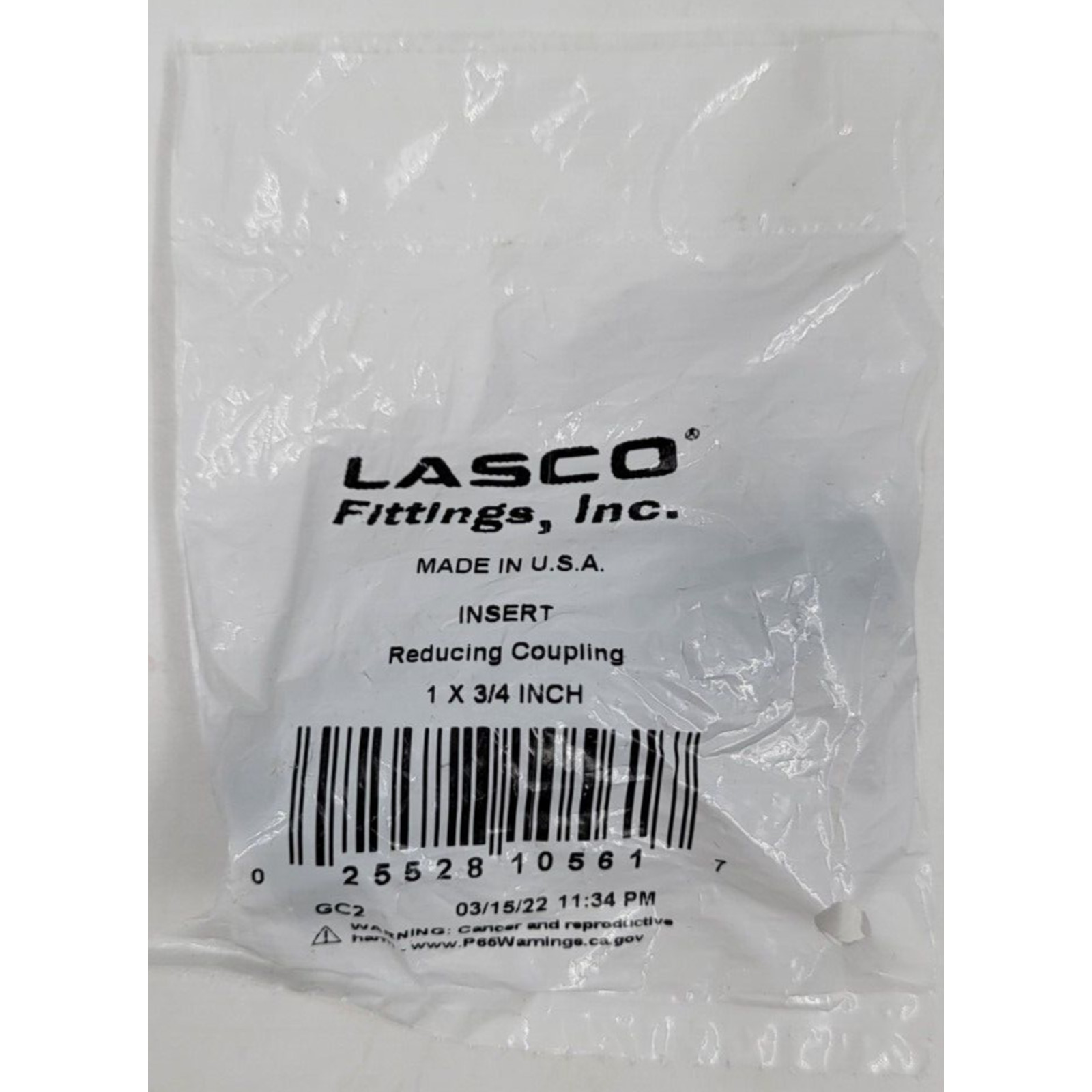 Lasco 1″ X 3/4″ PVC Coil Reducing Insert Water Pipe Coupling 22004 Lot of 2