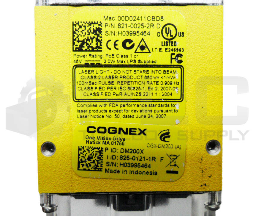 COGNEX 821-0025-2R D BARCODE READER 825-0121-1R F DM200X