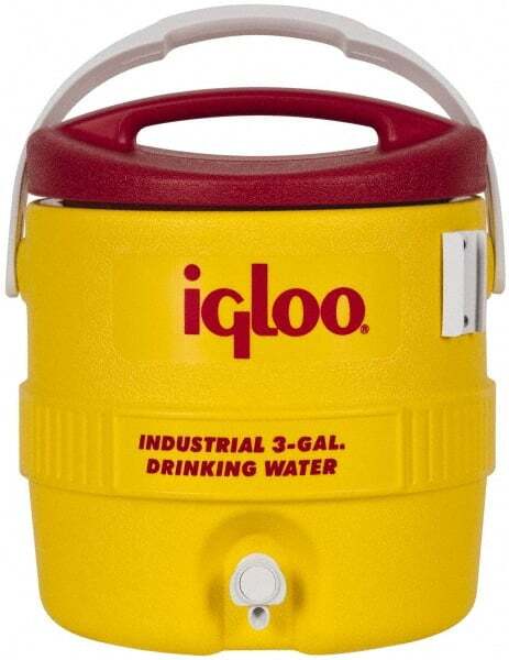 Igloo 431 3 Gallon Beverage Cooler Plastic, Yellow/Red