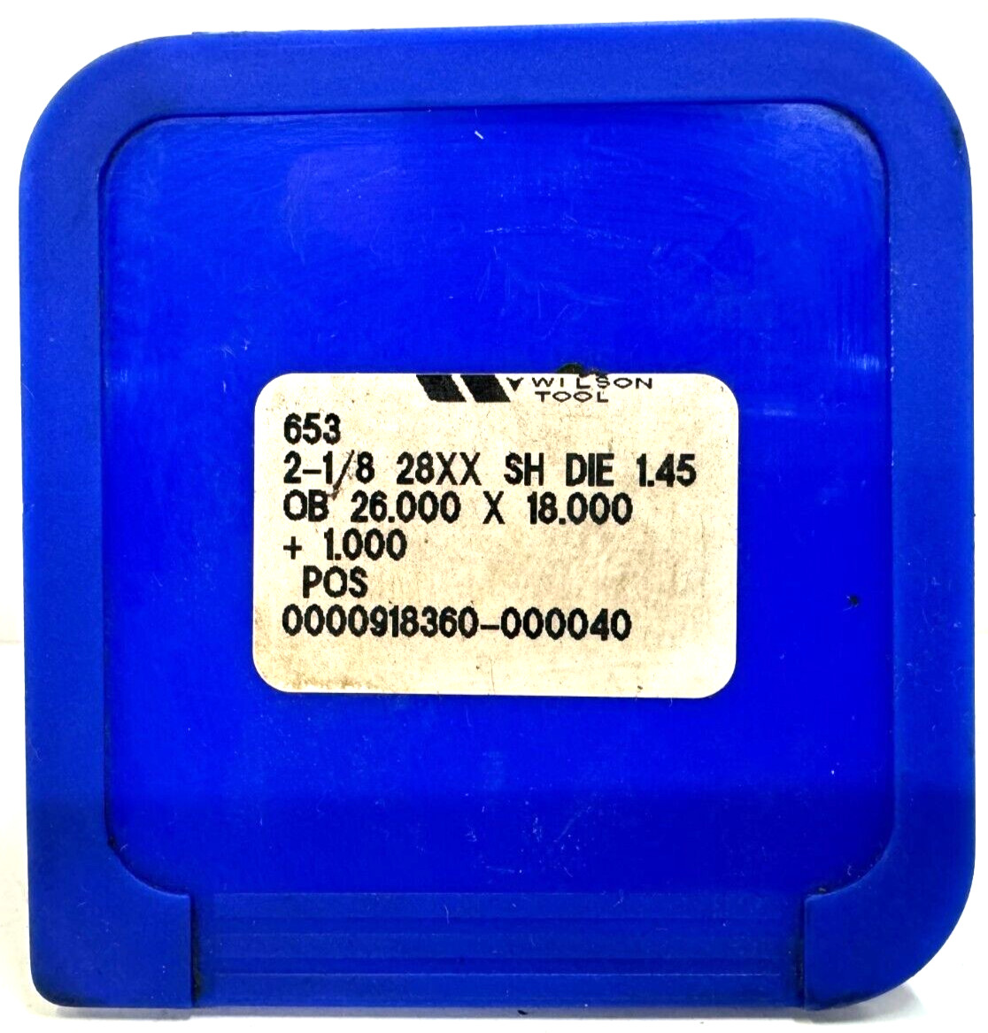 WILSON TOOL DIE STN 28XX OBLONG 28.00 X 18.00 2 1/8″ OD