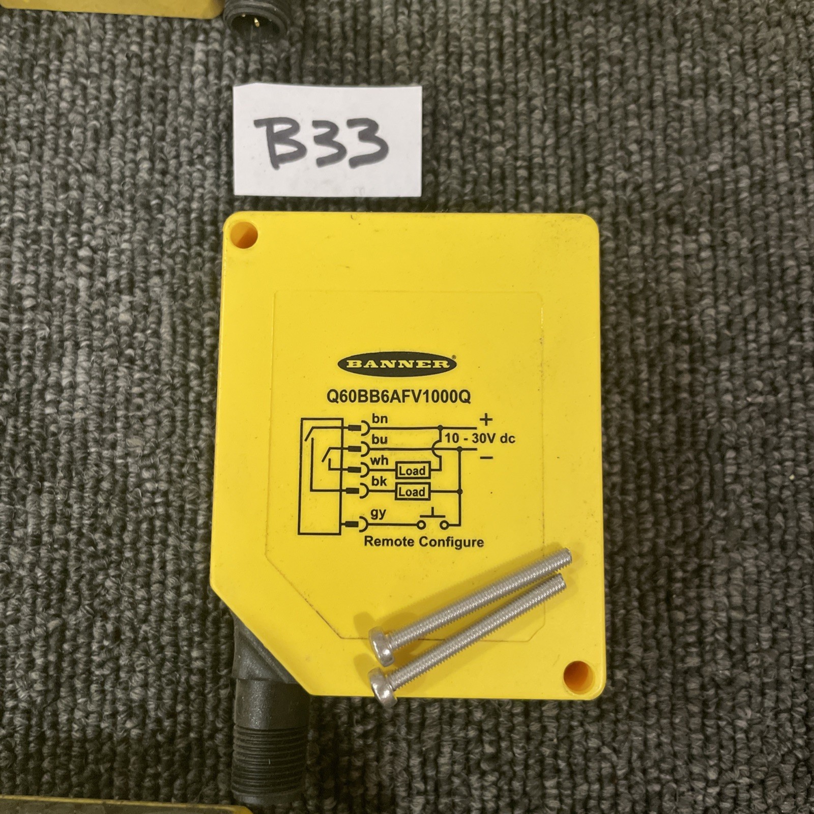 BANNER Q60BB6AFV1000Q ADJUSTABLE-FIELD VISIBLE RED RANGE 200-1000MM 10-30VDC