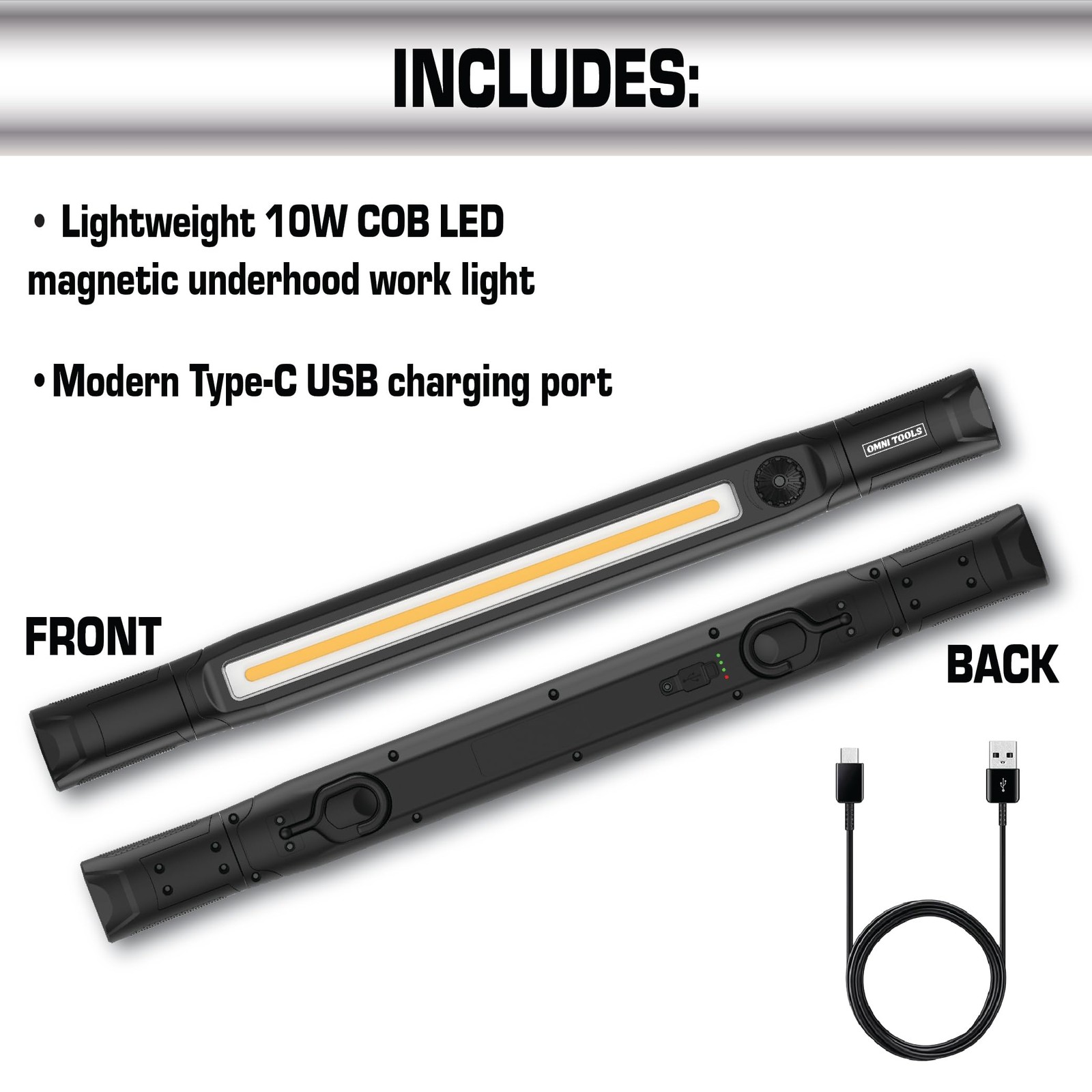 Omni Tools 1200+ Lumen Rechargeable Underhood Work Light