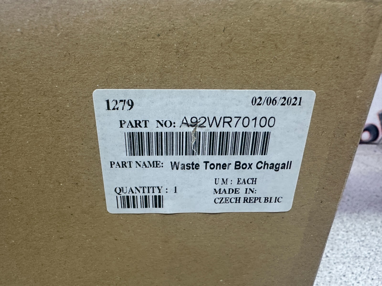 Konica Minolta A92WR70100 Waste Toner Box