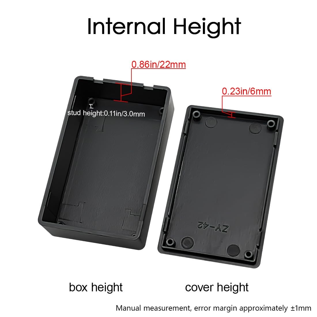 5Pcs Plastic Project Boxes Junction Case for Electronic Project 3.1″x 2.0″x 1.0″