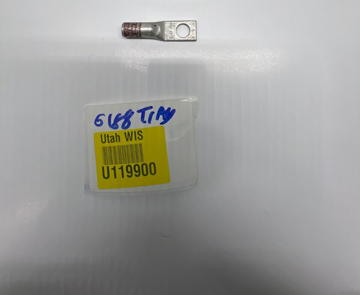(QTY 11) Burndy Lug Terminal N60 2AWG Brown Die