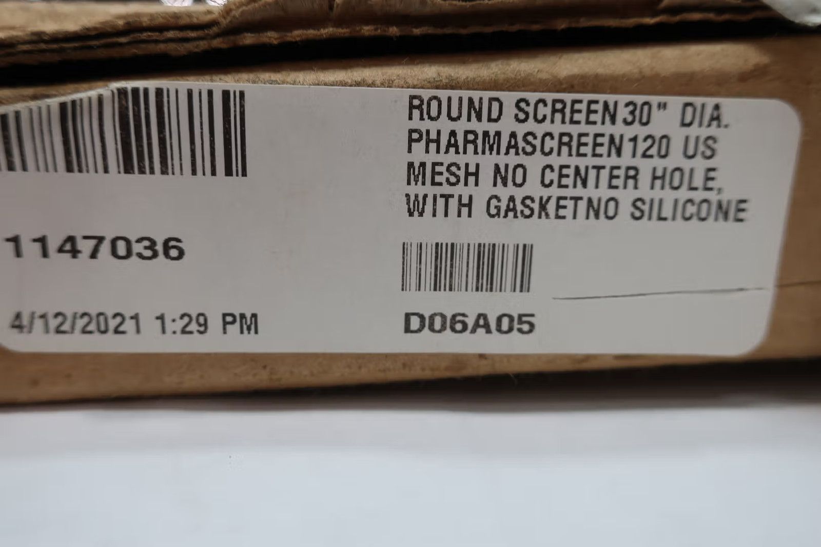 Sweco D06A05 30in Round Pharmascreen 120us